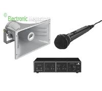 KIT SONORIZZAZIONE ESTERNO PER GIARDINI PARCHEGGI INTERNO FABBRICA VOCE E MUSICA