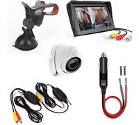(Nuovo Kit 2023 SPEDITO PREASSEMBLATO) Kit sorveglianza trailer trasporto cavalli, monitor con ventosa e adattatore accendisigari incluso. Wireless(senza fili) tra telecamera e monitor