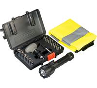 Kit SOS con giubbotto emergenza catarinfrangente torcia e chiavi 30 Pezzi set di 30 B+D A7224