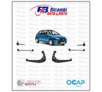 KIT SOSPENSIONE BRACCI + BIELLETTE + TESTINE SCATOLA GUIDA PEUGEOT 206