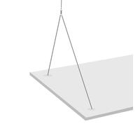 Kit sospensione per pannelli LED grigio 8x10x2 cm