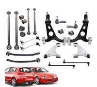 KIT SOSPENSIONI 18 PEZZI BRACCI ANTERIORI + POSTERIORI PER ALFA ROMEO 147 156 GT