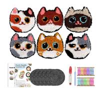 Kit sottobicchieri Punch Needle Kit sottobicchieri Cat con feltro adesivo R8W3 S