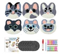Kit sottobicchieri Punch Needle Kit sottobicchieri Cat con feltro adesivo R8W3 S