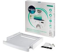 Kit Sovrapposizione Accatastamento Universale compatibile con Whirlpool Wpro | Con Ripiano Scorrevole per Lavatrici e Asciugatrici