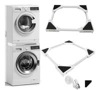 Kit Sovrapposizione lavatrice asciugatrice,supporto lavatrice asciugatrice,Telaio intermedio con filo stendibiancheria, telaio di collegamento (Frame di connessione in plastica)