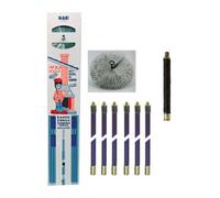 KIT SPAZZACAMINO ASTE 8,60 M+MOLL SCOVOLO D 25 CM