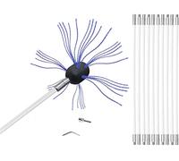 Kit Spazzacamino, Aste Flessibili In Nylon Rinforzato, Spazzola Ergonomica For La Pulizia Del Camino, Spazzola Graduata, Pulitore For Camini, Accessori Completi(10 m)