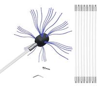 Kit Spazzacamino, Kit Di Pulizia Con Spazzola For Camino, Di Pulizia Rotante For Camino, Spazzola For Camino Con Aste Flessibili In Nylon E Testina Resistente(8 m)