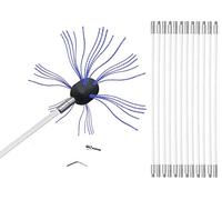 Kit Spazzacamino, Kit Di Pulizia Con Spazzola For Camino, Di Pulizia Rotante For Camino, Spazzola For Camino Con Aste Flessibili In Nylon E Testina Resistente(12 m)