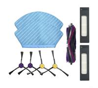 Kit spazzola principale, filtri, spazzole laterali e panni mocio per robot aspirapolvere Fakir Robert R-S 770 - Set di pezzi di ricambio con 2 spazzole a rullo