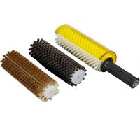 Kit spazzola rotante for sci, asse con impugnatura for spazzola rotante | Con spazzole in nylon, ottone e crine di cavallo, scudo protettivo rimovibile, for la sciolinatura dell'accordatura