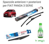 Kit spazzola tergicristallo anteriore posteriore Bosch per Fiat Panda dal 2012