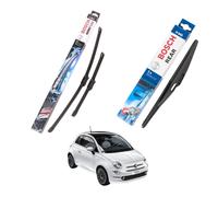 KIT SPAZZOLE ANTERIORI + POSTERIORI BOSCH AEROTWIN ADATTO PER FIAT 500 312 2007