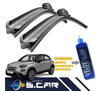 Kit Spazzole Tergicristallo Anteriori Per Fiat 500X 650 380 Flat Con Adattatori