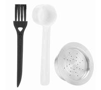 Kit Spazzolino Riutilizzabile per Capsule di caffè per Macchina da caffèMIO, Facile da Riempire, Acciaio Inossidabile 304 per Uso Alimentare, Adatto per caffè Pregiati