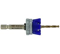 Kit speciale per terrazza trapano HSS Ø3 mm + fresa per noce HSS 90° + arresto di profondità regolabile TIVOLY metallo HSS e legno duro