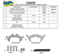 Kit Specifico 1192KITPX Montaggio GIVI PX1192 In Assenza Attacco Post 1192FZ