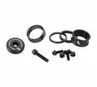 Kit Spessori Sterzo e Viti Alluminio Anodizzato Nero Bici Leggero Ultra Light