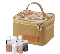 Kit spezie da campeggio, kit spezie da viaggio, Set di sale e pepe da 9 pezzi, Borsa portaoggetti separabile, porta sale e pepe per viaggi all'aperto, campeggio, barbecue, picnic Onlynery