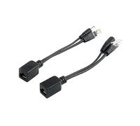 Kit splitter PoE passivo per iniettore PoE 2 pezzi, con connettore CC da 5,5 x 2,1 mm, alimentazione RJ45 su Ethernet
