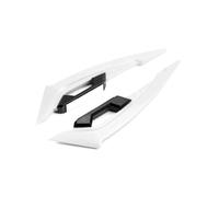 Kit spoiler anteriore 2 pezzi alette per moto spoiler laterale anteriore set ali aerodinamiche ala vento fissa con adesivi decorativi adesivi(White)