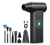 Kit spolverino ad aria compressa - soffiatore - pc Duster elettrico - 130000 giri/min - Sostituire la bomboletta di aria compressa - Mini spazzaneve per auto - Ventilatore a getto d'aria - No aria