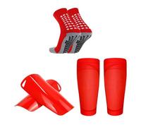 Kit sportivo da calcio Set da allenamento Calze da calcio Parastinchi Calze lunghe a compressione Calze a compressione per polpaccio Kit sportivi