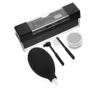 Kit Spray e Materiale Carbonioso Spazzola Pulizia Vinile | Dischi in Vinile, Riduce la Statica e Rimuove Polvere, Panno, Pasta Detergente e Flacone Nero