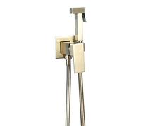 Kit spray per doccia igienico spruzzatore di bidet portatile per lavandino bidet attacco doccia in ottone oro freddo con tubo g1 / 2 "spruzzatore toilette valvole bidet, d LWX
