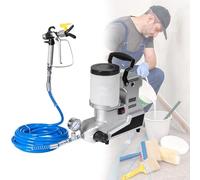 Kit spruzzatore di vernice per casa e ufficio, elettrico con tubo da 5 m, per dipingere interni interni esterni, pareti, soffitti, recinzioni, armadietti