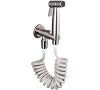 Kit Spruzzatore per Bidet in Acciaio Inossidabile, Rubinetto per Bidet Regolabile A Parete, Rubinetto Lavabagno da 3 Metri