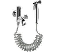 Kit spruzzatore per bidet portatile ad alta pressione, rubinetto a doppia uscita in acciaio inox con tubo estensibile da 2,5 m per igiene personale, pannolino di stoffa e pulizia degli animali