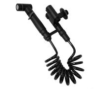 Kit spruzzatore per bidet portatile, igienico, per bagno, doccia, valvola a doppio angolo, per lavare animali domestici e pulizia del WC, facile da installare, nero