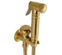 Kit spruzzatore per bidet portatile Rubinetto per acqua fredda Spruzzatore per bidet a parete con maniglia singola per bagno per animali domestici/Igiene personale/Bagno Ottone, Rubinetto dorato,A