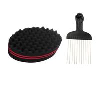 Kit Spugna Per Capelli | Spugna Per La Spazzola Per Capelli | Waving Brush For Men | Benuola Che Agita I Capelli | Waving Forming Dreadlock Che Definisce Il Pettine Per Il Salone Di Toeletta