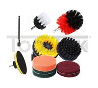 KIT SPUGNE LUCIDATURA TAMPONE SPAZZOLE PULIZIA AUTO PLATORELLO 11pz