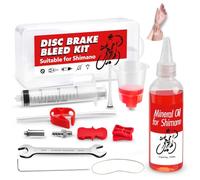 Kit Spurgo Freni per Shimano, Il Kit di Manutenzione del Freno della Bicicletta Contiene Olio Minerale, Kit di spurgo Completo per Freni a Disco Idraulici della Bicicletta