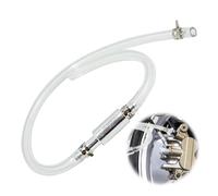 Kit Spurgo Freno Moto, Tubi Flessibili con Valvola di Non Ritorno e 3 Clip, Tubo Spurgo Frizione Moto per Sistemi Frenanti Idraulici, Valvola Unidirezionale in Alluminio, 12×8×2cm