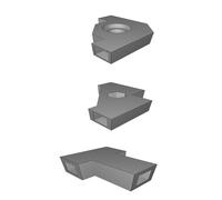 Kit Staffe Angolari Tavolo Regolabile per K40 Laser Cutter Tubo 12mm