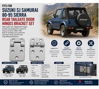 Kit staffe cerniere porta portellone posteriore Suzuki Samurai SJ 80-95...