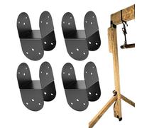 Kit Staffe da Pergola | Supporto In Metallo Impermeabile 10x10 Cm,4 Staffe di Supporto per Paleria Gazebo,Interno Esterno Giardino Recinzione Tetto Gazebo Cancello Bandiera e Paleria