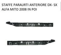 KIT STAFFE GUIDA PARAURTI ANTERIORE 2 STAFFE SX DX ALFA MITO 08 DAL 2008 IN POI