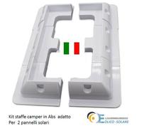 KIT Staffe in abs per fissare un pannello fotovoltaico sul camper con varianti