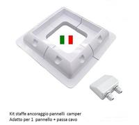 KIT Staffe in abs per fissare un pannello fotovoltaico sul camper + PASSA CAVO