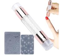 Kit Stamper Nail, timbro per unghie - Strame per nail art | Doppio design rigido abbellito kit di penne con impronta per le donne Soggiorno domestico
