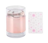 Kit Stamper per Nail Art, Forte Adesivo Chiaro a Doppia Testa Art Art Art Salva con Motivi Floreali in Pizzo per la Casa di Manicure Francese Fai da Te Fai -da -Te Salone (PINK)
