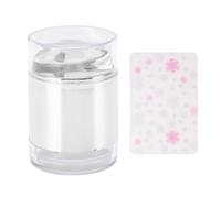 Kit Stamper per Nail Art, Forte Adesivo Chiaro a Doppia Testa Art Art Art Salva con Motivi Floreali in Pizzo per la Casa di Manicure Francese Fai da Te Fai -da -Te Salone (SILVER)