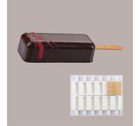 Kit Stampo in Silicone per Stecco Gelato BRIC 12 Pose con Vassoio e 50 Stecchi legno
