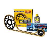KIT STANDARD CON CATENA DID 428H CORONA ACCIAIO HONDA XLR W (JD16A) 125 1998